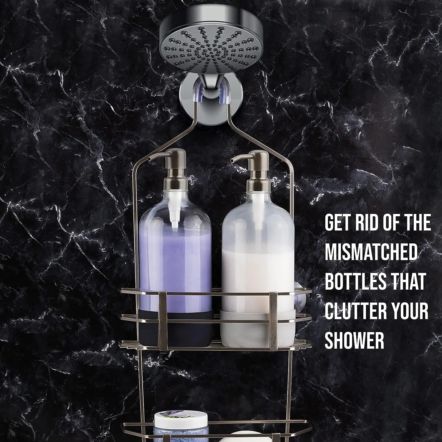 32 oz Glass Pump Rustproof Stainless Steel Pump Funnel and Lids Modern Farmhouse Vintage Jar Large Glass Shampoo Bottles