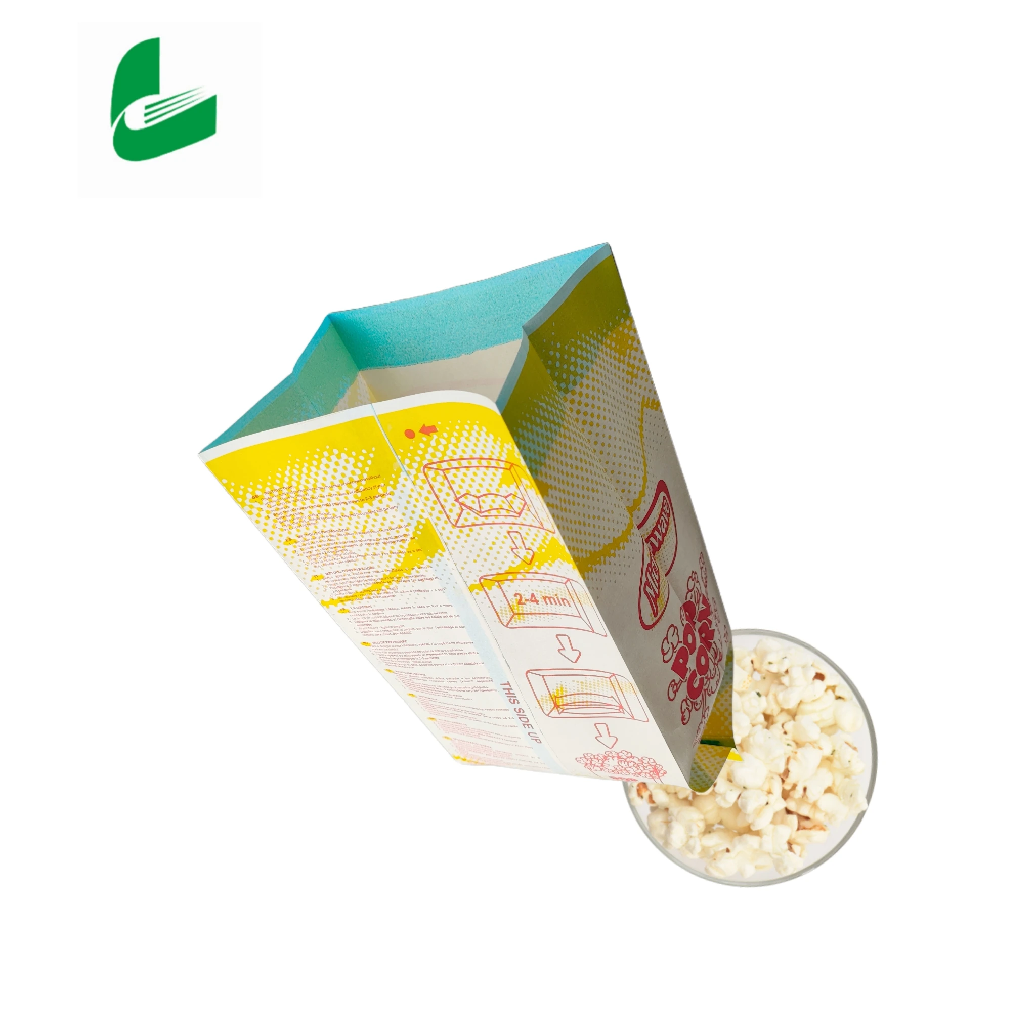 Colored Heat Seal Paper Bags Craft Paper Printing Best Price Microwave Popcorn Packing Paper Packages
