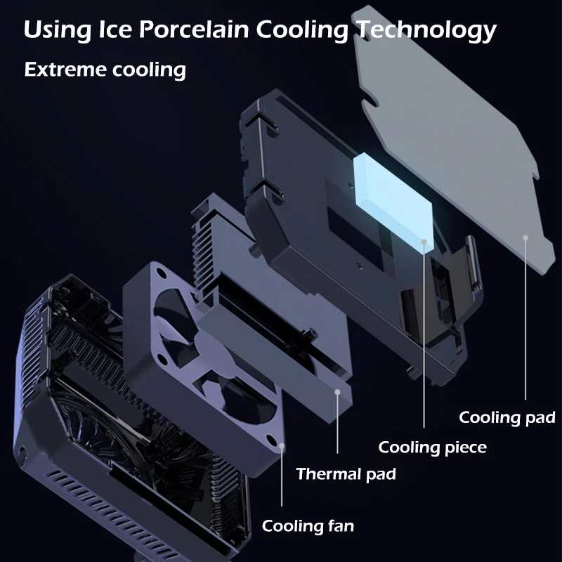 M30 Mobile Phone Cooler Cooling Pad Portable Game Controller Handle Holder Semiconductor Detachable Gamepad Radiator Cooling Fan