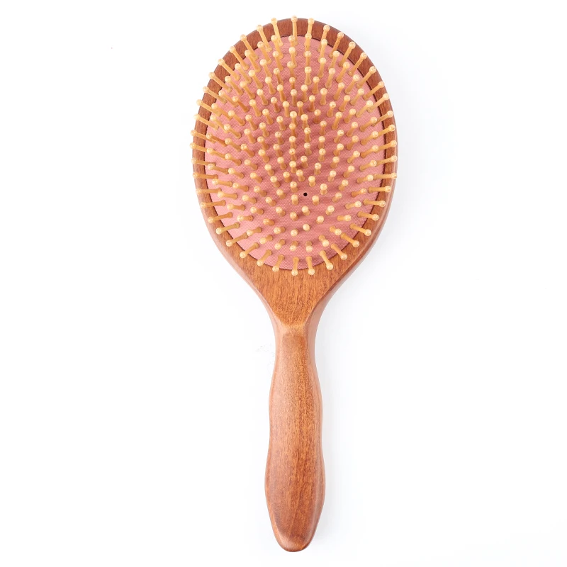 Wholesale 100% Natural Beech Handle Brush Bamboo Hair Comb Rubber Airbag Massage Comb