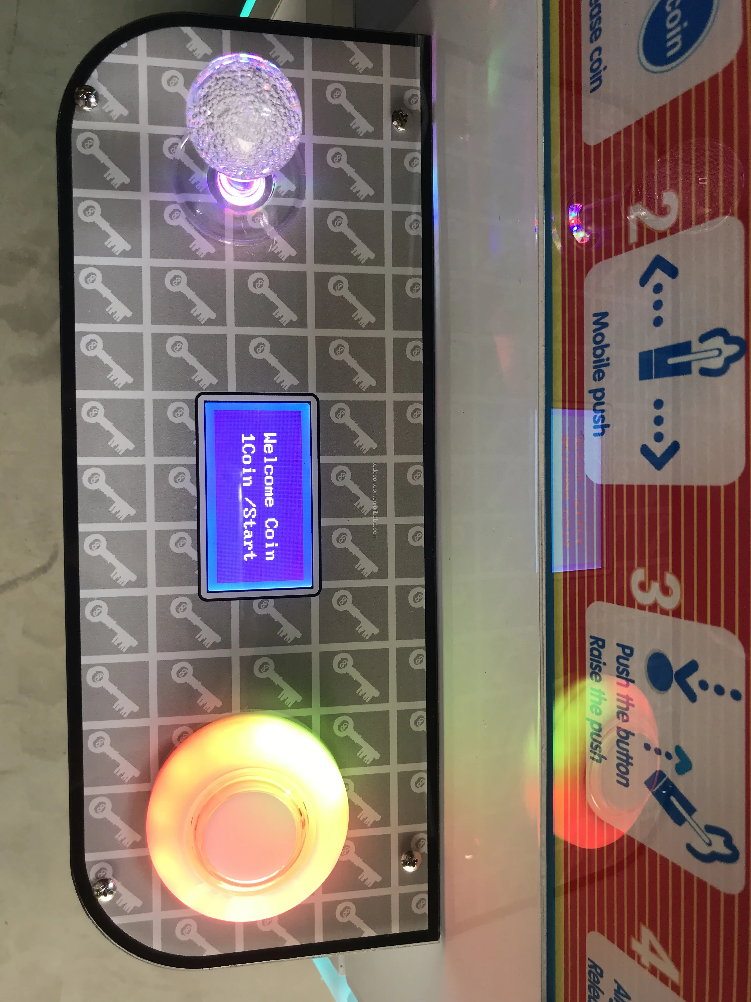 Toda coin operated prize vending toys arcade golden key master game machine mini key master vending game machine