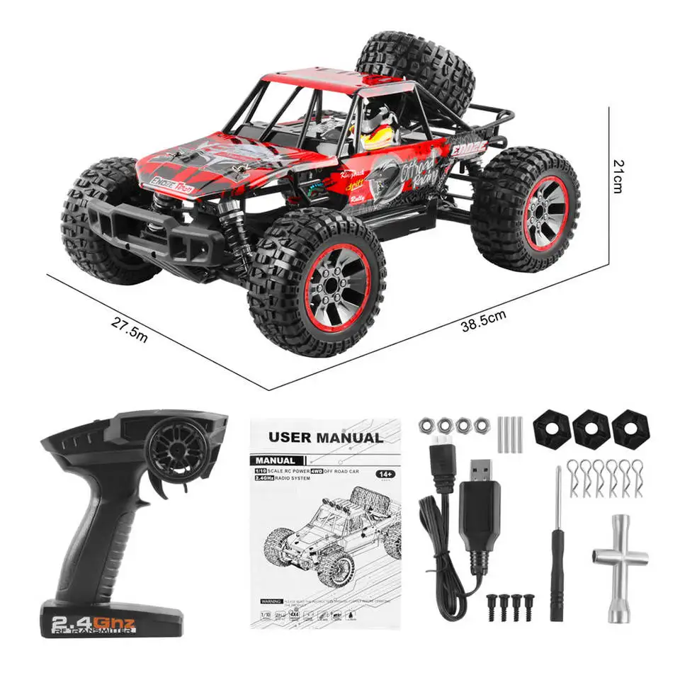 KSF Hot Selling RC Truck 1:10 Scale 2.4G Children Toy Car Remote Control Climbing High-Speed RC Car Truck Toy Gift For Kids