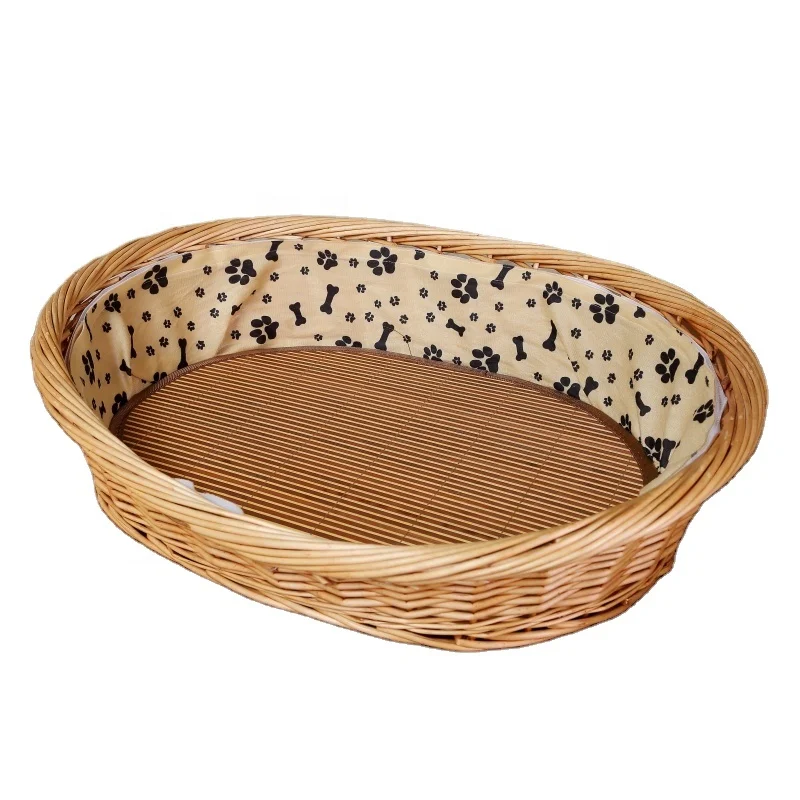 Factory hot -selling new arrival Handmade woven natural Wicker dog nest dog house outdoor for cat nest pet bed all seasons