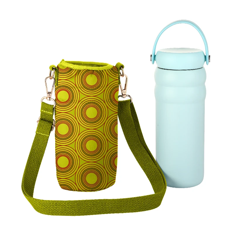 New Insulated Bottle Bag Vacuum Flask Thermo Bag Carrier  Carry Bag For Travel Picnic With Adjustable Shoulder Strap