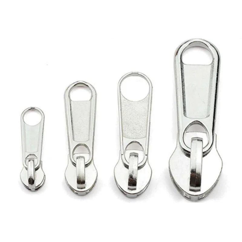Factory price Metal Zipper Slider 8 Wholesale Zipper Slider Puller For Luggage Bag Zinc Non Lock Slider Nylon Zipper Puller