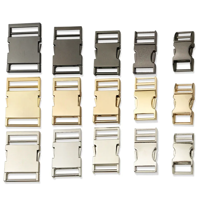 RW 14-38MM High Quality Zinc Alloy Backpack Strap Flat Quick Release Buckle Luggage Bag Accessories Dog Collar Metal Buckle