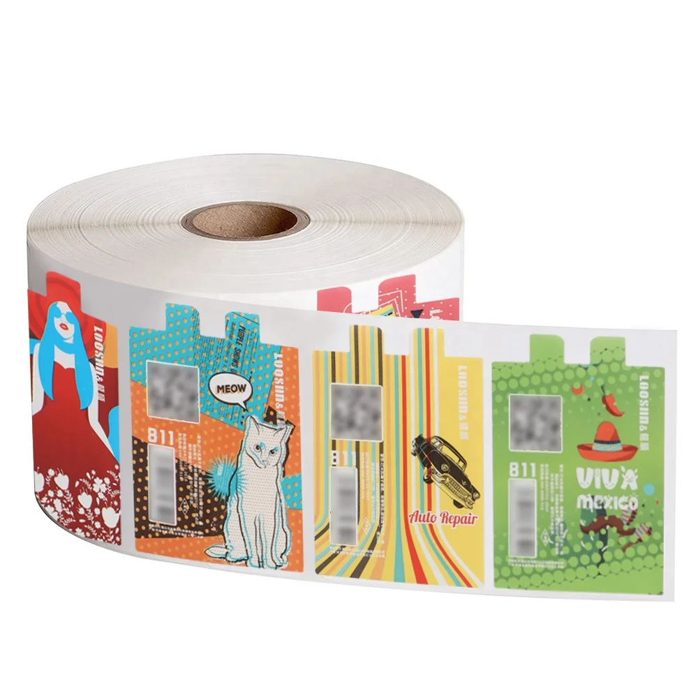 Wholesale Adhesive Stickers Custom Dye Cut Vinyl Coated Paper Sticker Logo Stickers For Packaging Label