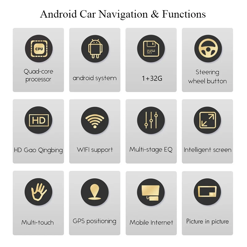 WIFI DVD Player Touch Screen Android 9 Inch Car Radio Car MP5 Play Smart Car Audio 2 Din Bluetooth Speaker Vw Steering Wheel Led