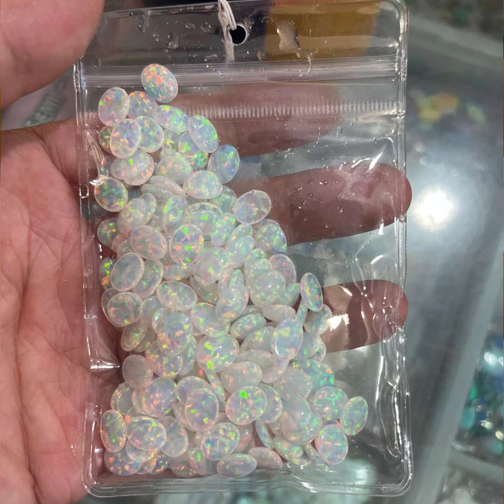 AsVrai U Natural Gemostone Opal Ring Round Loose Spacer Bead For Jewelry Making DIY Handmade Bracelet Necklace