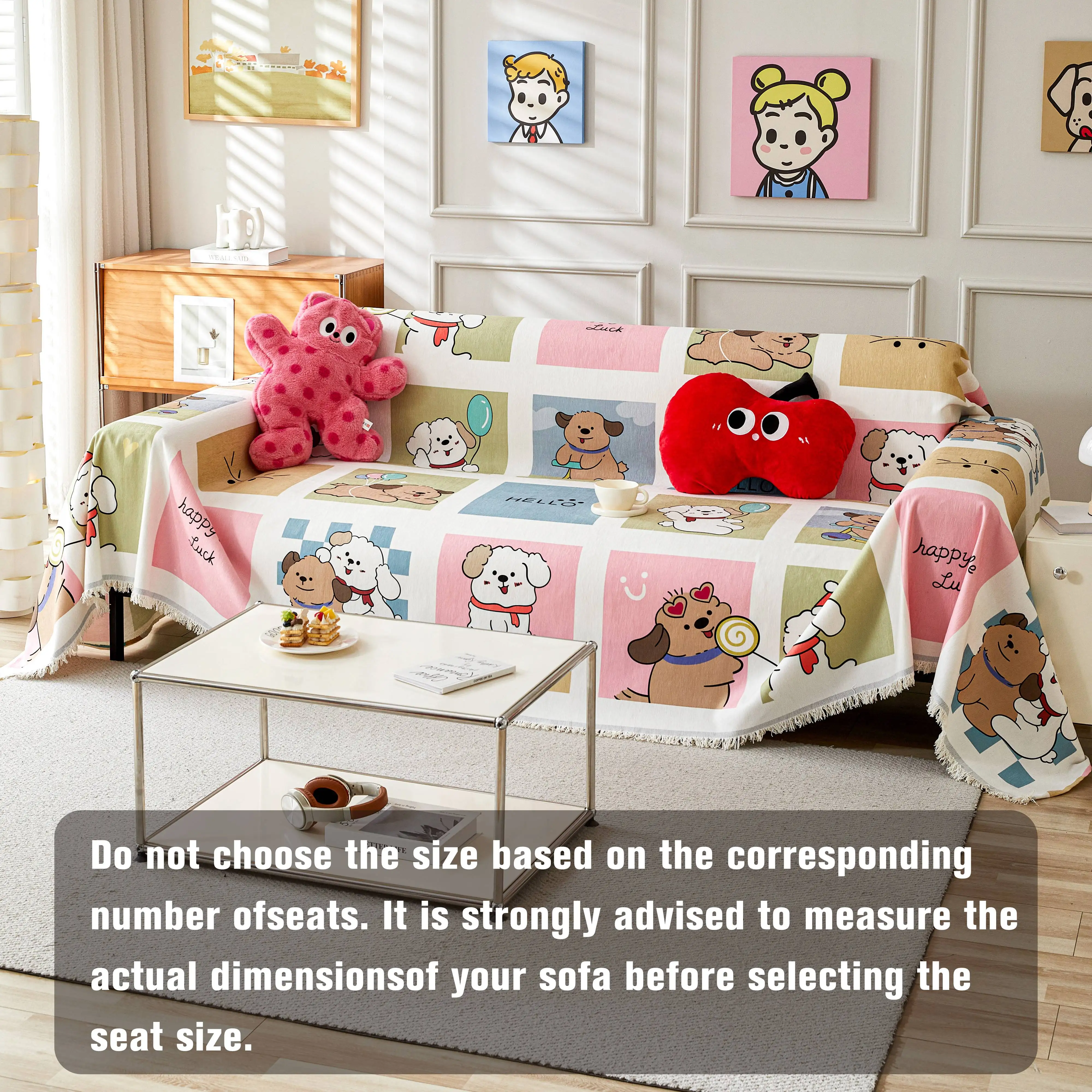 Ultra Soft Skin-friendly Mickey Dog Throw Blanket Home Sofa Decor Premium Chenille Blanket