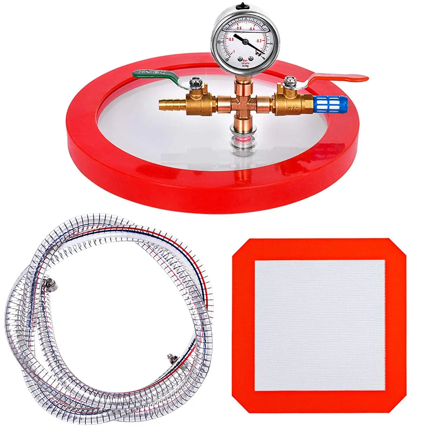 China Barrel Stainless Steel 20L 6 Gallon Vacuum Chamber Degassing For Resin