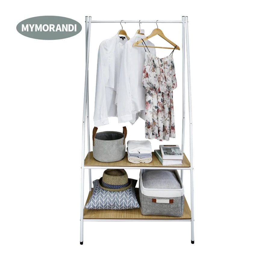 High quality wood iron entryway coat shoe rack metal frame hall tree rack coat hanging stand