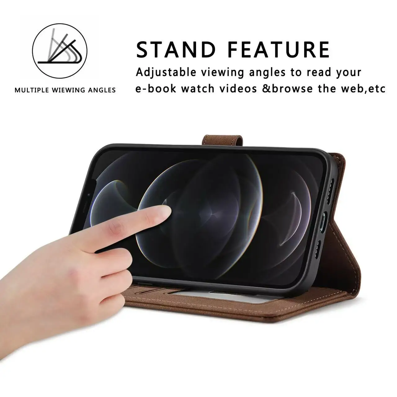 Luxury Flip wallet Leather Case For iPhone 16 15 14 Pro max 11 12 Pro 13 Pro Max Protective Case Bag