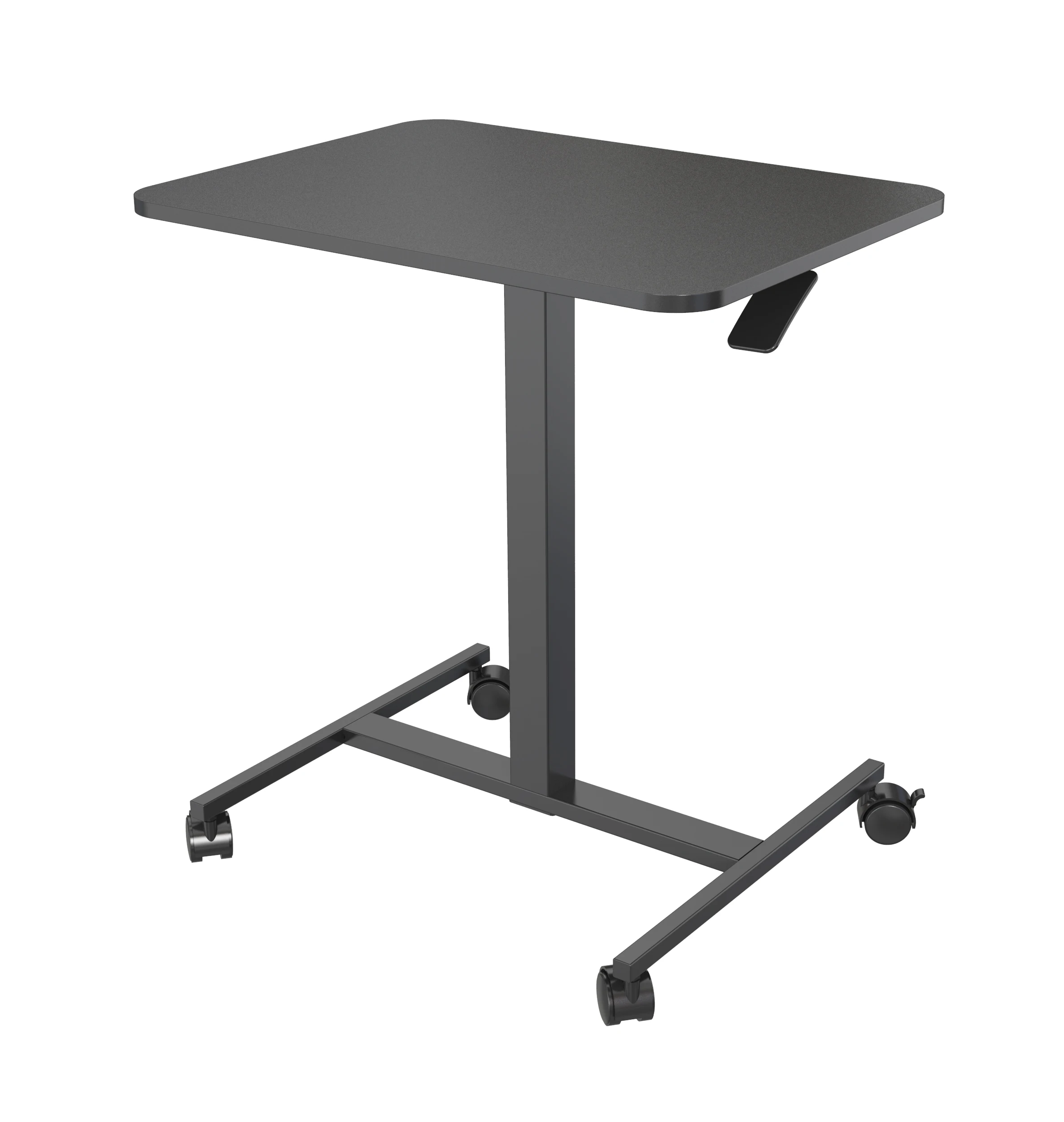 Mobile Stand Up Desk Adjustable Laptop Desk with Wheels Portable Work Table for Home