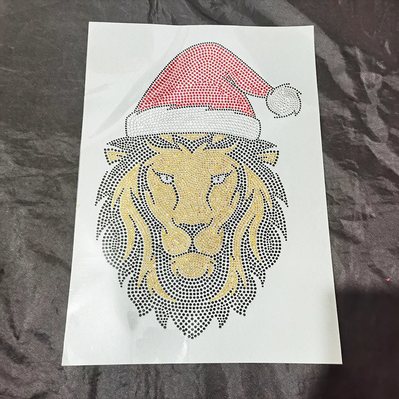 No minimum bear designs rhinestone heat transfer custom crystal hotfix rhinestone motif for clothing