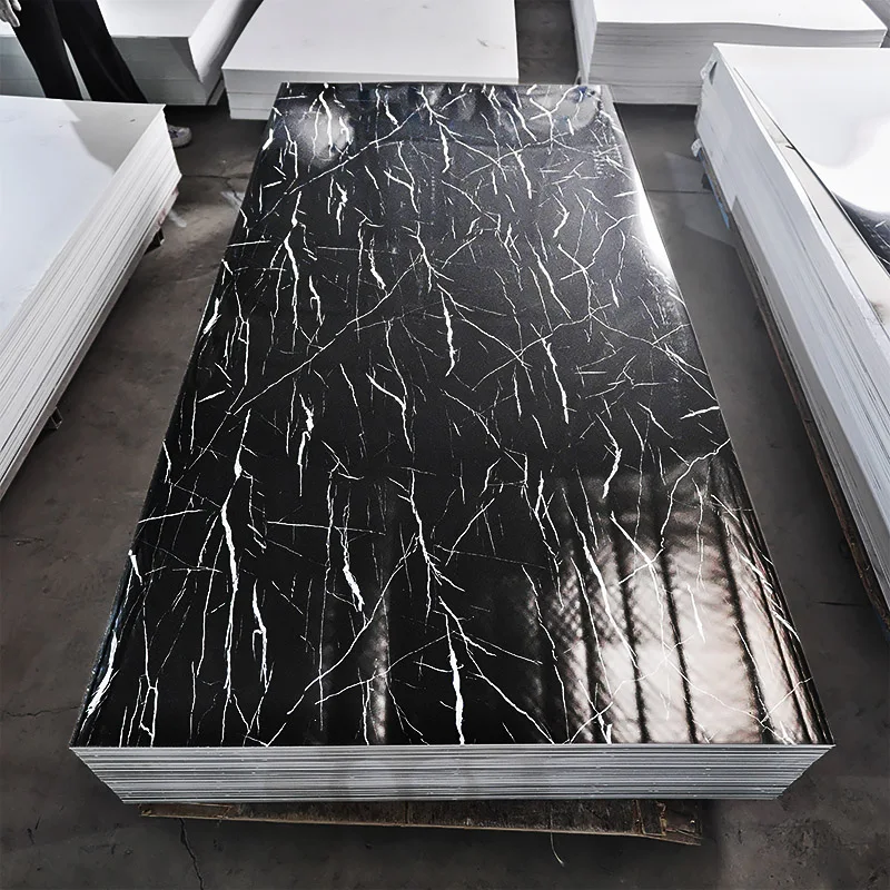 High glossy pvc marble sheet for interior wall decoration good quality uv marble rock color