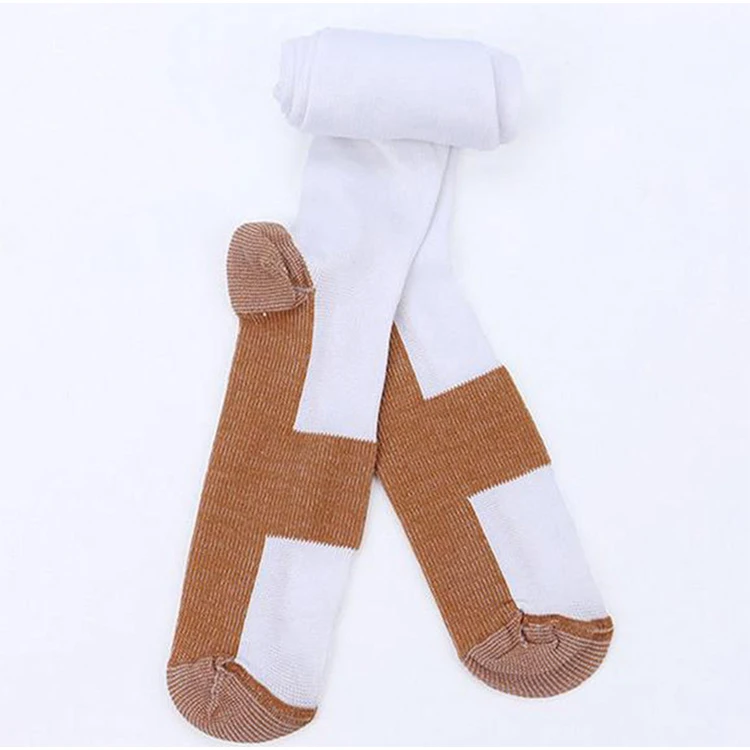 Unisex Long Tube Copper Compression Sock Pain Relief Stockings 15-20 Mmhg Nylon Sport Knee High Socks
