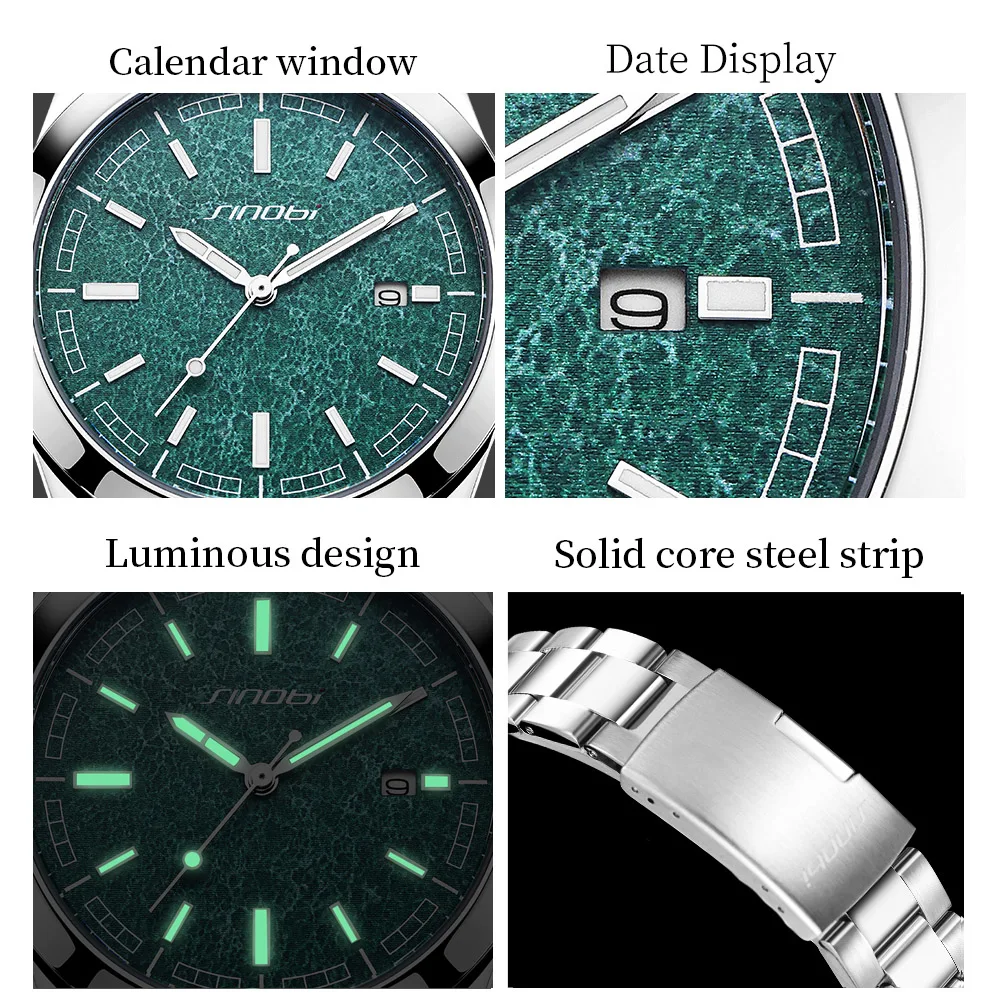 Quartz Watches Embrace Unique Dial Designs Fashion Calendar Watch for men