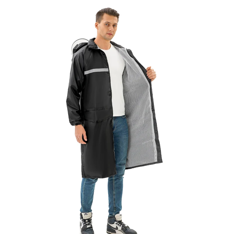 High Quality PVC Oxford Cloth Outdoor Raincoat Hooded Thick Poncho for Motorcycle Riding Hot Sale for Adults Travel