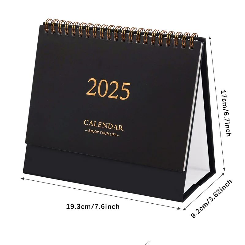 Custom 2025 Solid Office Series 365 Day Calendar DIY Portable Desk Calendars Daily Schedule Planner Notes Mini Desk Calendar