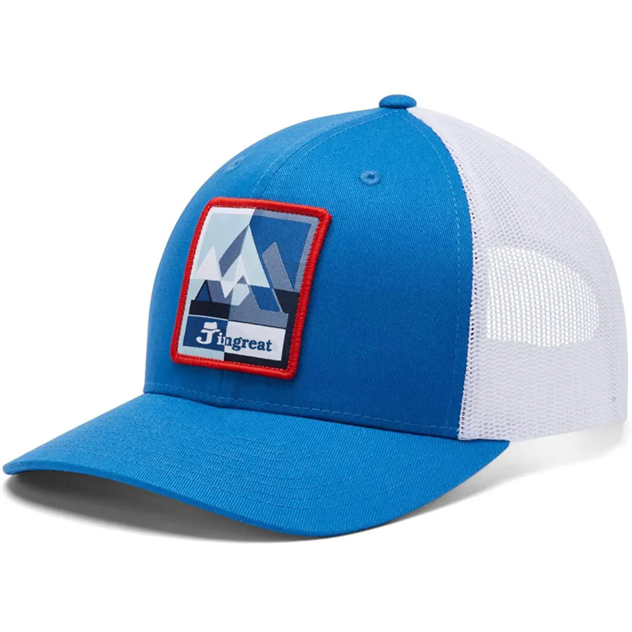 5 Panel Flat Brim Cotton Canvas Trucker Mesh Cap Customize Embroidered snapback Custom Logo Cap hats