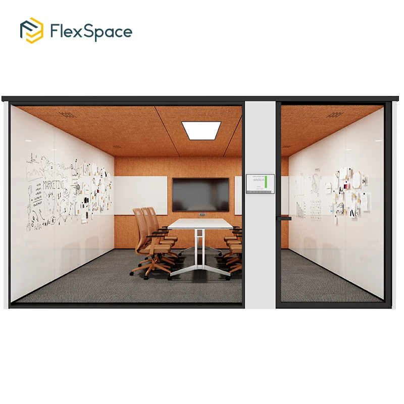 Flexspace 2025 new ECO-friendly soundproof office phone booth telephone booth office meeting pods glass outdoor office pod