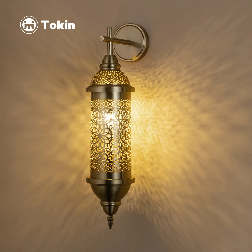 Moroccan hollow carved wall lamp retro exotic villa special restaurant hotel B&B bar decorative wall lamp