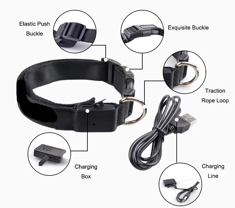 Перезаряжаемый Usb-ошейник для собак