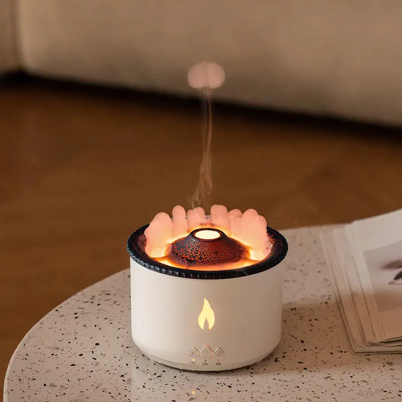 Automatic Humidifier Cold Air Mist Jelly Fish Flame Effect Diffuser Volcano Aroma Machine Mini Essential Oil Diffuser