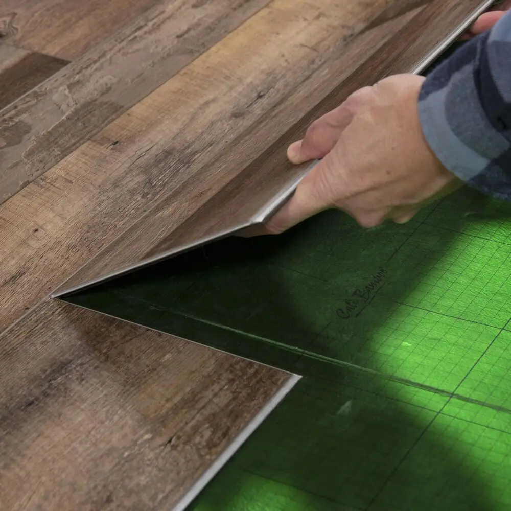 waterproof wood texture click lock rigid core spc floor vinyl floor