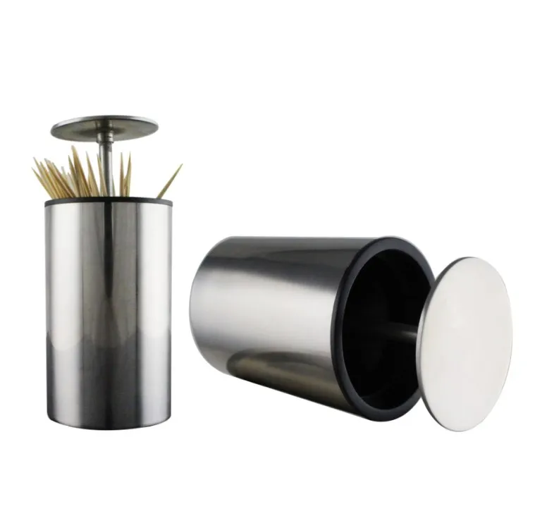 Stainless Steel Automatic Press Toothpick Holder