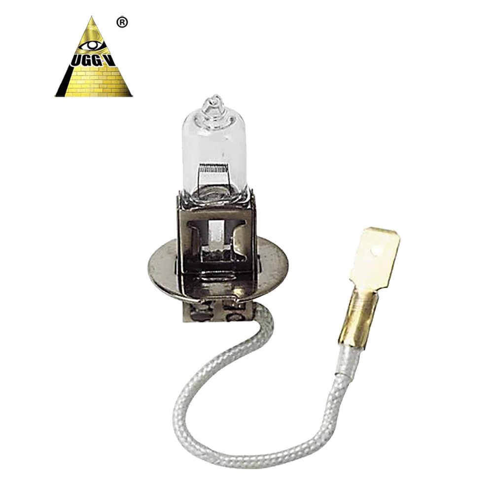 High Quality Parts Car Head Lamp Halogen H3 PJ22s  Auto Head Lamp Bulb Warm White color