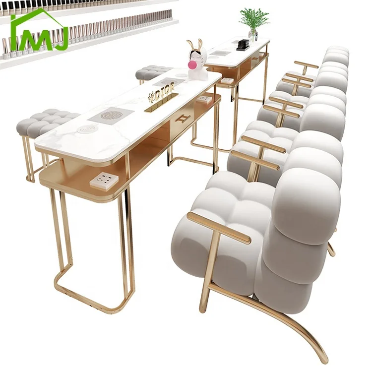 Light luxury nails table salon manicure furniture nail technician Metal Manicure Table