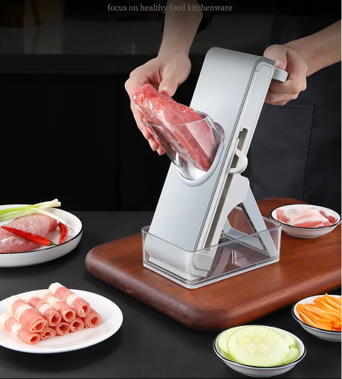 Capped artifact Kitchen hand shake vegetable cutter lever lemon slicer shredder shaved shredders cutting meat machine