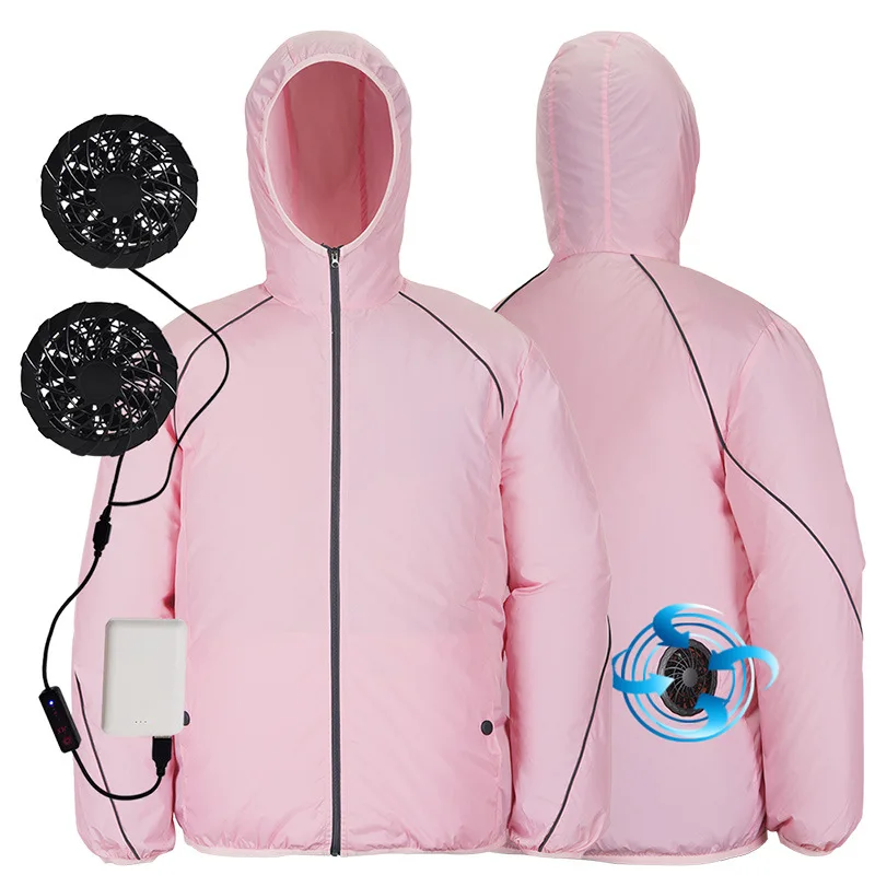 Unisex Outdoor Sunscreen Waterproof Fan Suit Waterproof Windproof Sportswear for Adults for Fishing in Summer