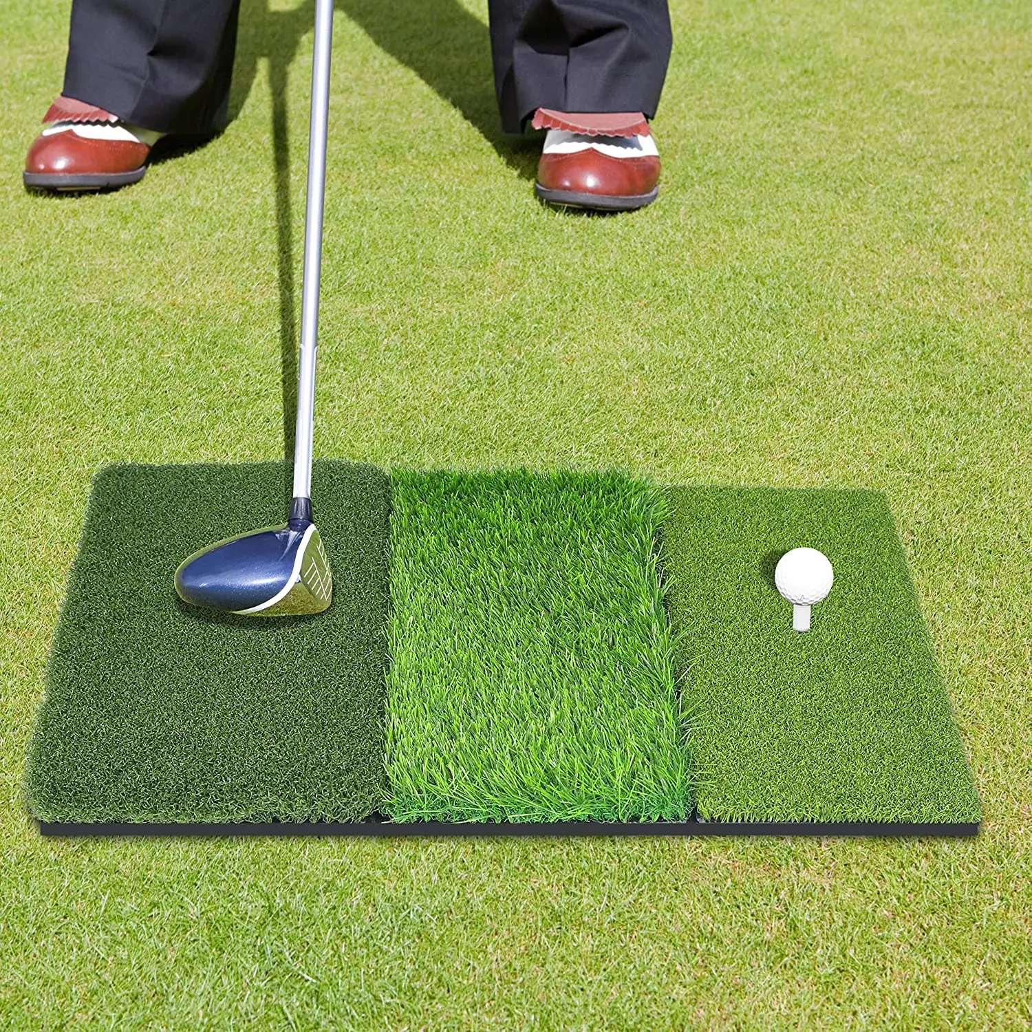 3 In1 Foldable Outdoor Indoor Practice Driving Range Hitting Training Putting Turf Golf Mat