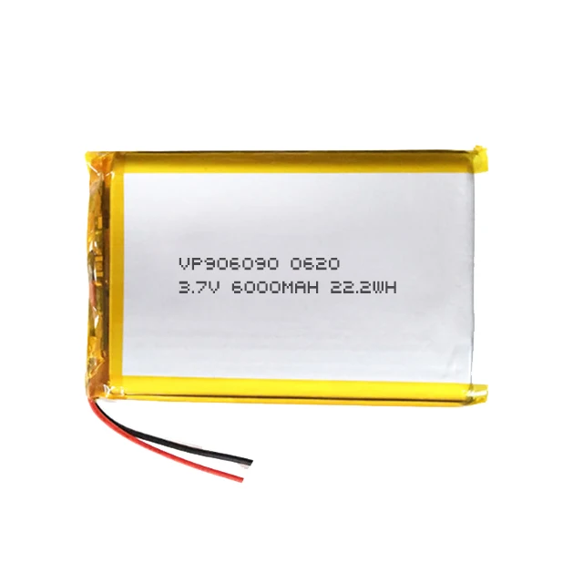 BIS Certificated 906090 3.7V 6000mAH Lithium Polymer Battery With PCM For Power Bank