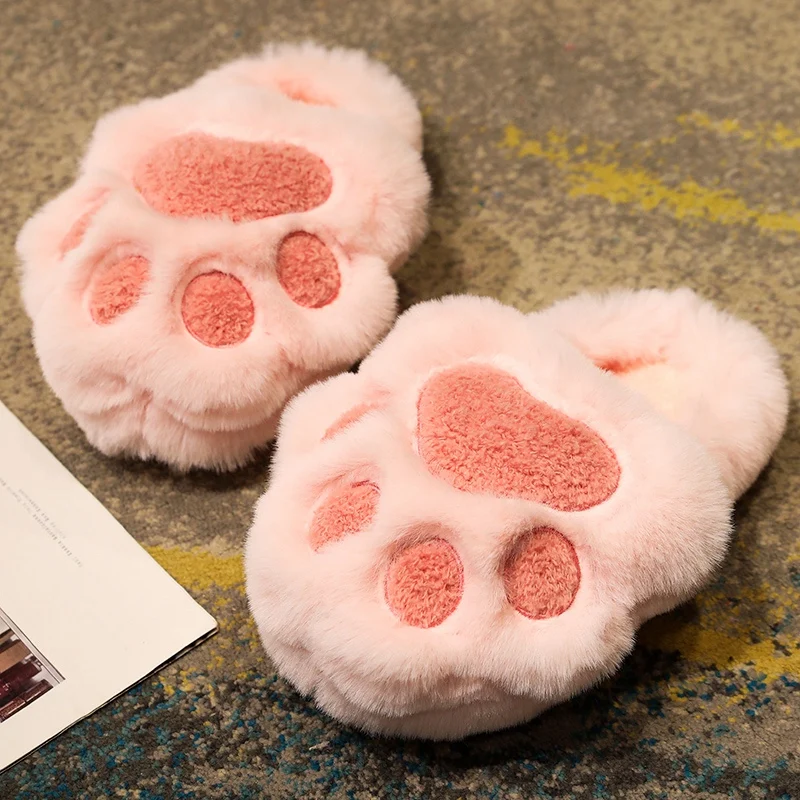 Custom Women Cute Fuzzy Claw Monster Slippers Shoes Animal Claw Paw Slippers Stuffed Funny Bear Paw Slippers