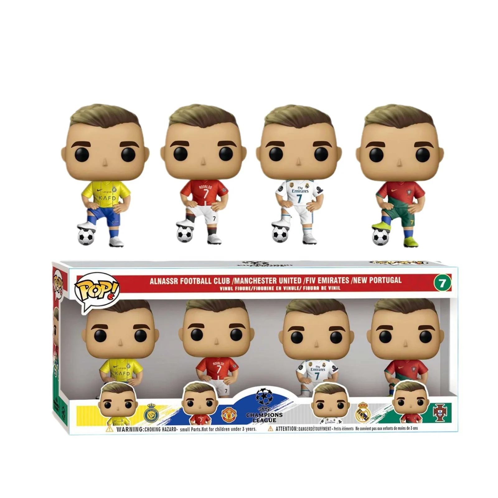 Wholesale 3-3.5-inch 4 boxed Football Stars Pop Vinyl Figure Association Cristiano Ronaldo Action Figure Model Toys