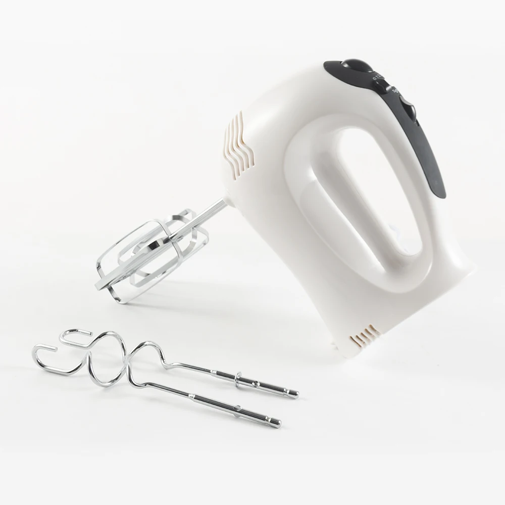Household 300W 5 speed control turbo function hand mixer with removable beaters and hooks