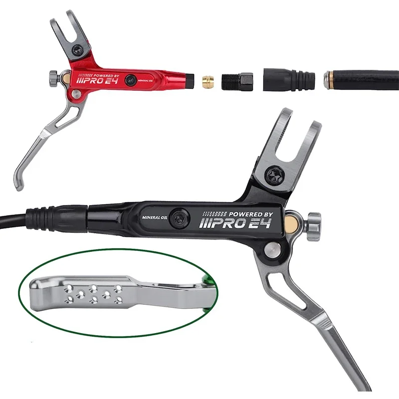 IIIPRO Bicycle Hydraulic Disc Brake 4 Piston MTB Brake Caliper Oil Pressure 800 1550mm Front Rear Brake