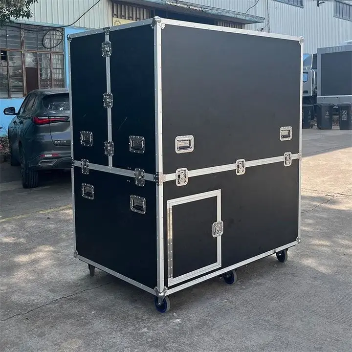 2024W JCT Portable Flight case with led screen mobile display unit designed for outdoor and indoor events