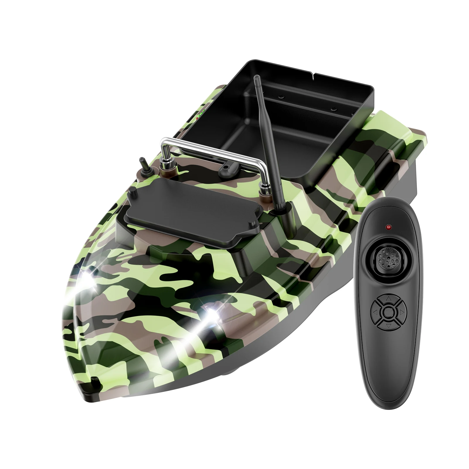 Flytec V050 RC Fishing Bait Boat Dual Power Supply Fish Feeder Device 500M Distance 2kg Bait Loading Remote Control Boat