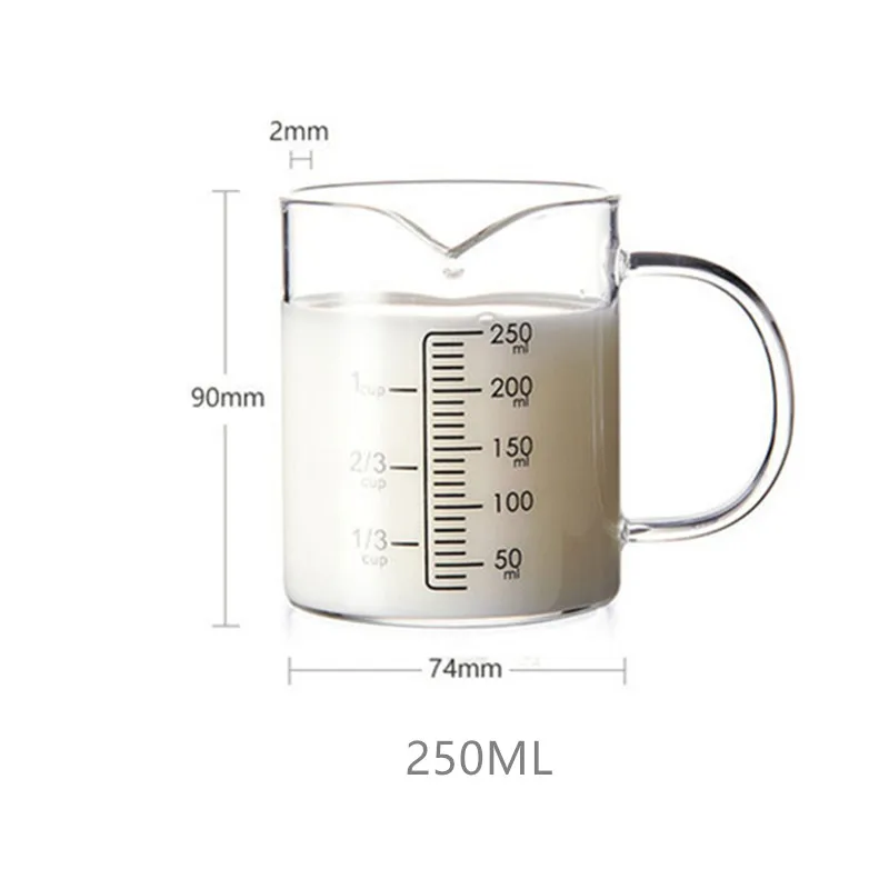 High borosilicate glass graduated cup milk cup graduated glass measuring cup set