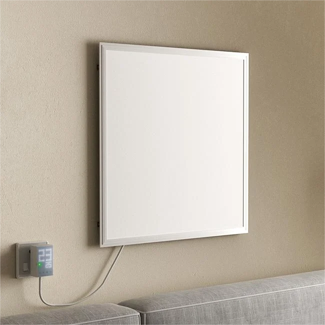 Instant indoor thermal Flat-panel 400 watt infrared heaters on walls or ceilings
