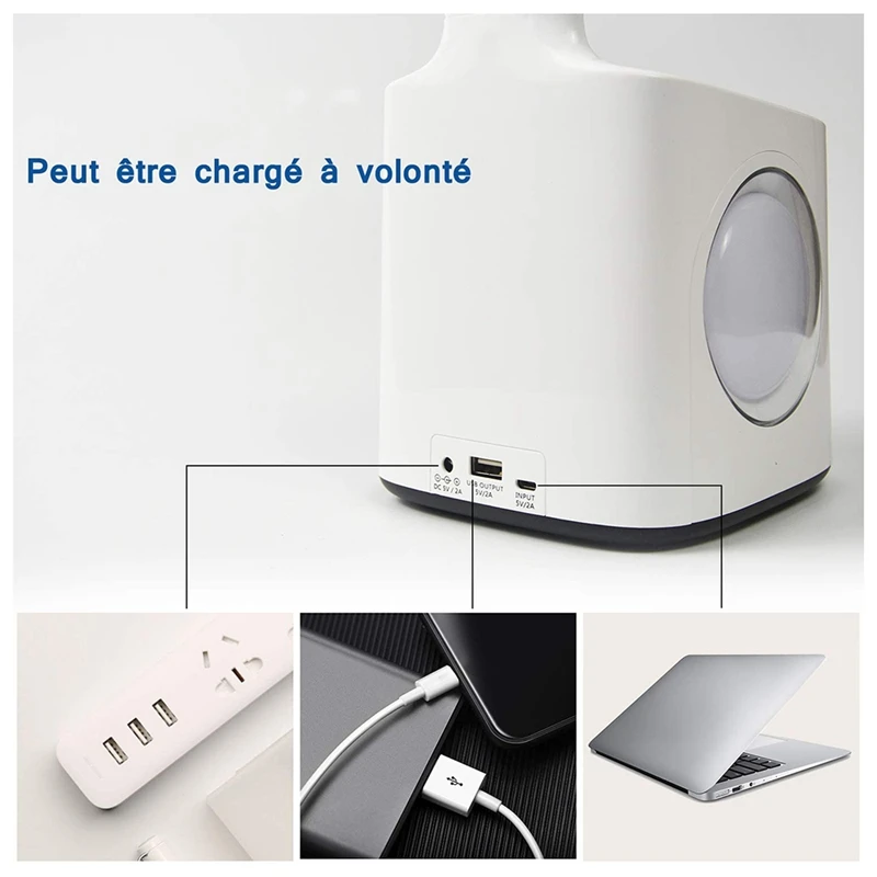 LED Desk Lamp Contact Control Eye Protection Table Lamp, Screen and Coloured Night Light with Pen Holder and Alarm Clock