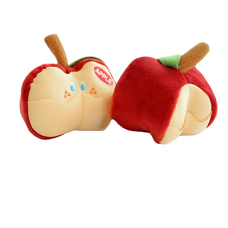 Wholesale Spot Ins style Red Apple Cute Squeaky Chew Tibetan Food Plush Pet Toy Dog Toy