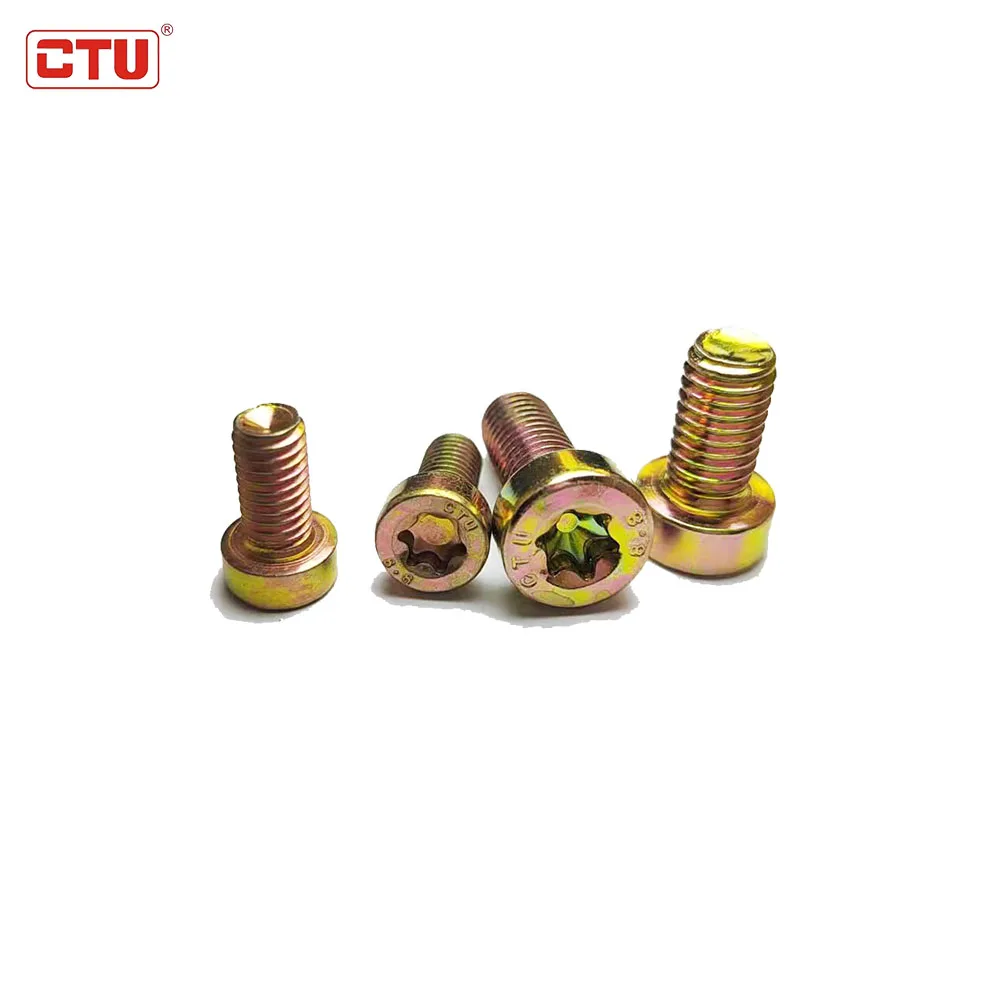 alloy steel high grade torx cap screw low head 8.8 GB6191 yellow galvanized