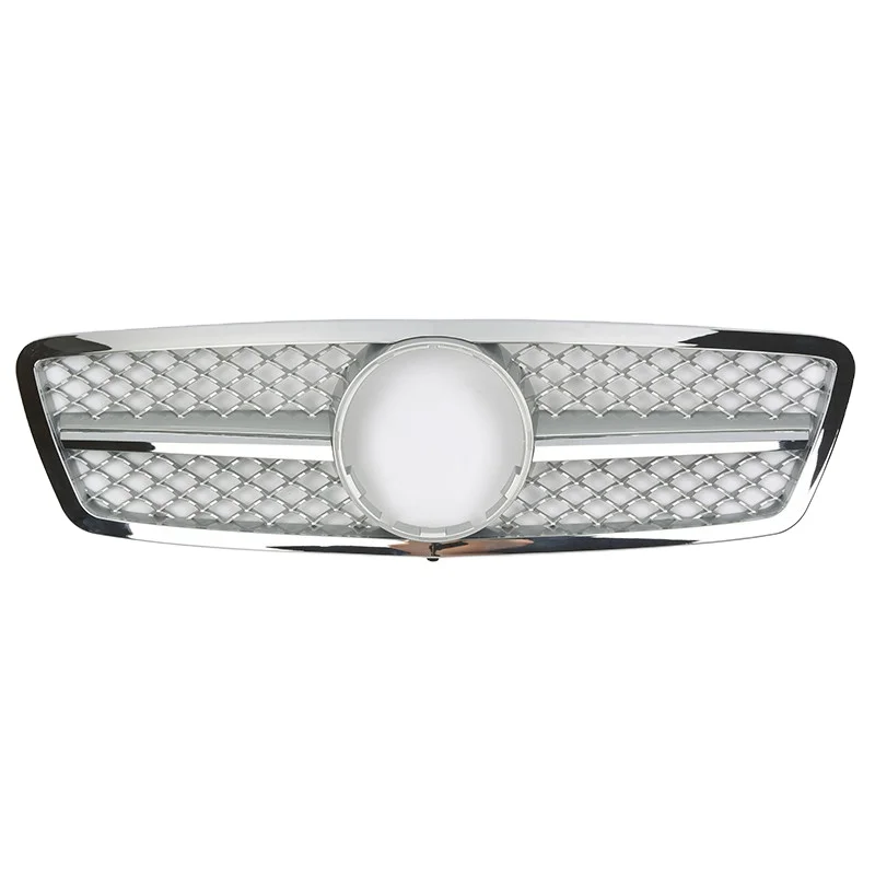 Высококачественная Серебристая передняя решетка для автомобиля Benz C-class W203 SL