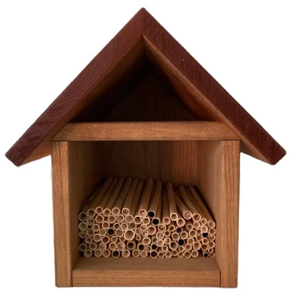 
factory garden wooden Pollinating Mason Bee House - reeds Tube Bee Hotel for Solitary Bees 